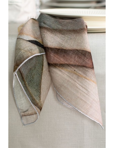 Serviette de table en lin Petals