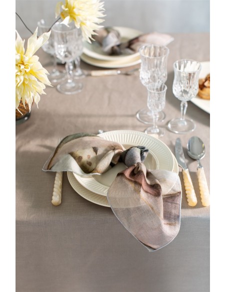Serviette de table en lin Petals