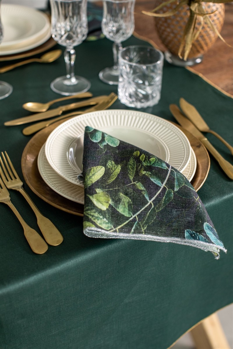 Serviette de table en lin Petals