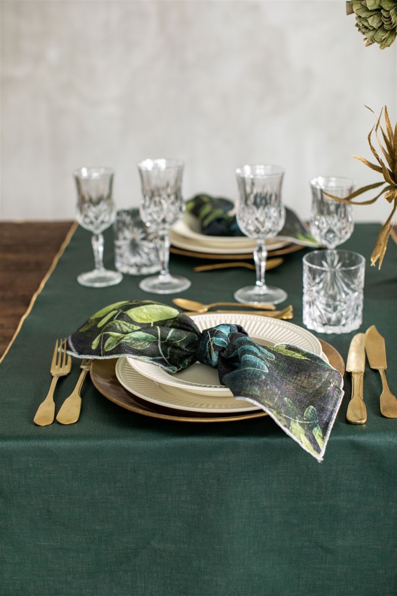 Serviette de table en lin Petals