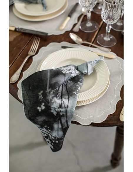 Serviette de table en lin Petals