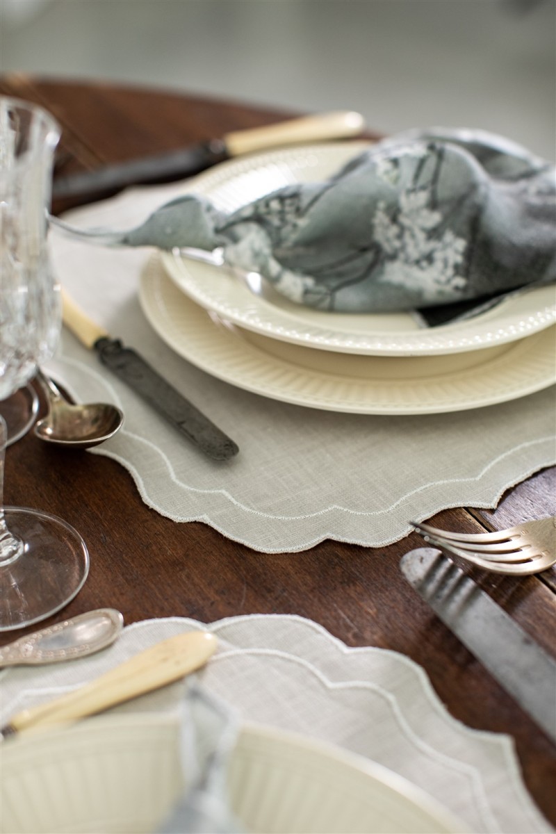 Serviette de table en lin Petals