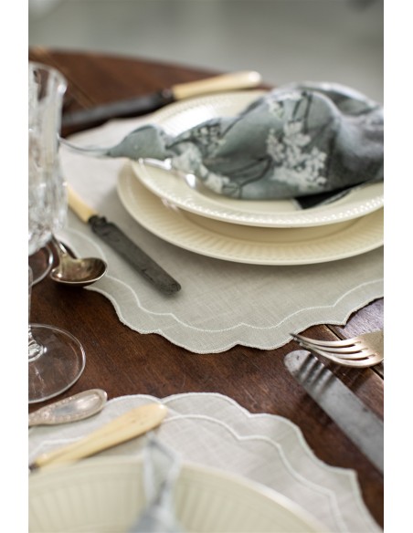 Serviette de table en lin Petals