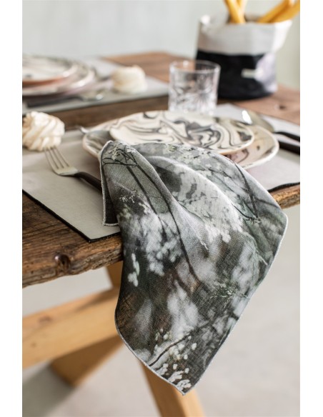 Serviette de table en lin Petals