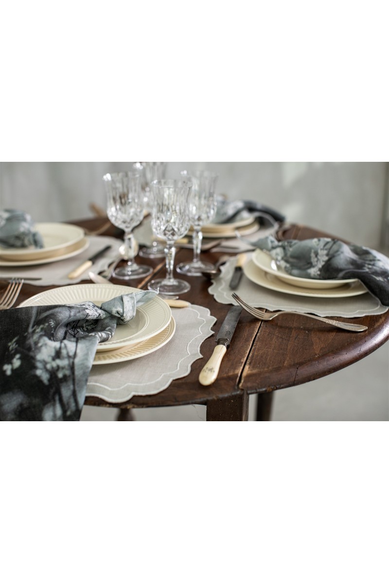 Serviette de table en lin Petals
