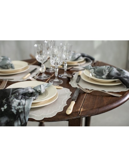 Serviette de table en lin Petals