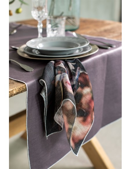 Serviette de table en lin Petals