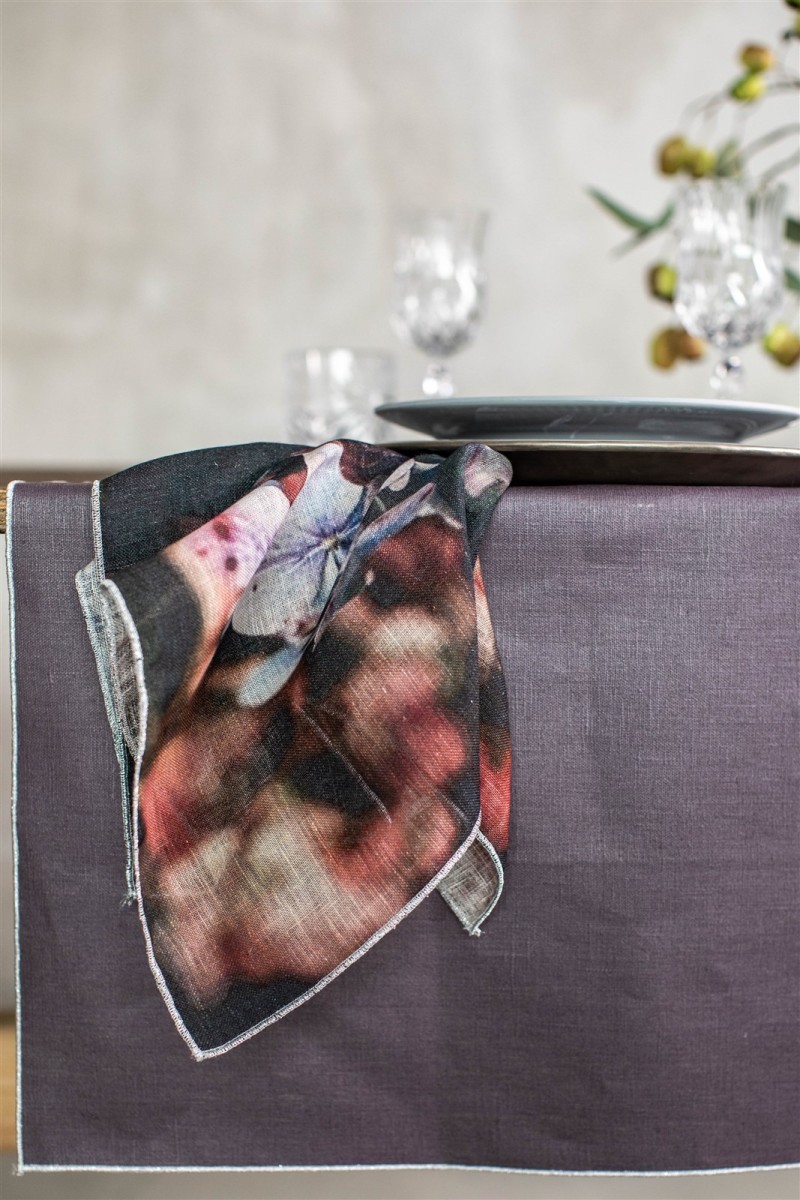 Serviette de table en lin Petals