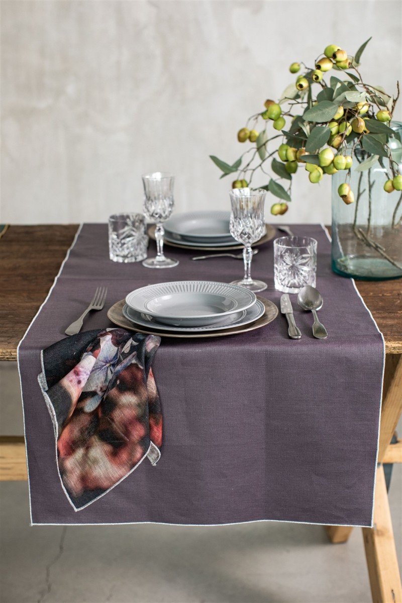 Serviette de table en lin Petals
