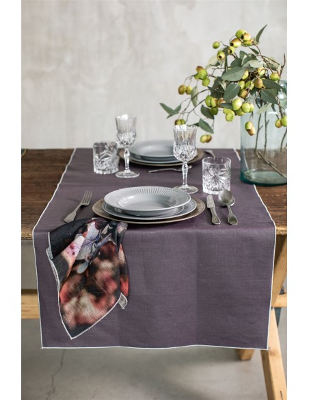 Serviette de table en lin Petals