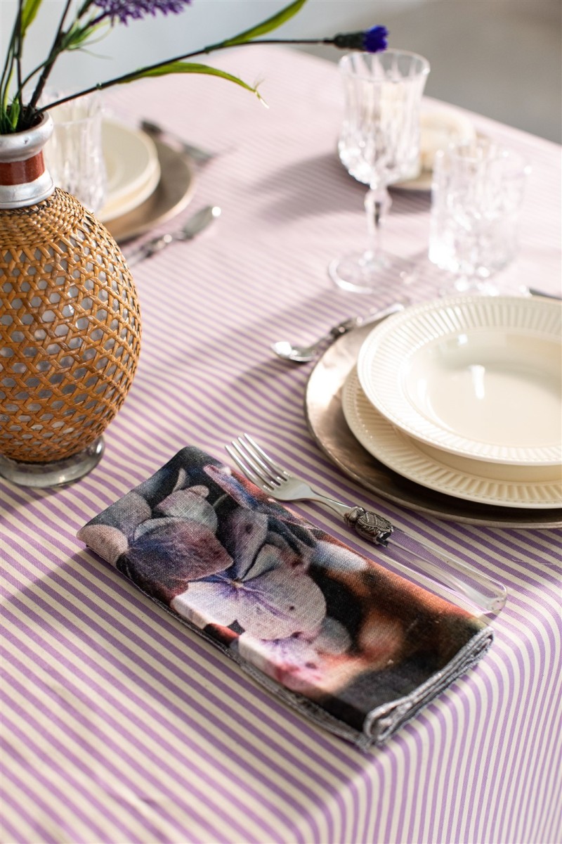Serviette de table en lin Petals