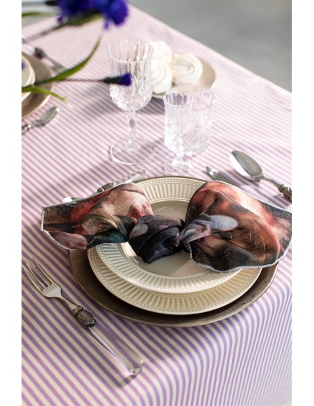 Serviette de table en lin Petals