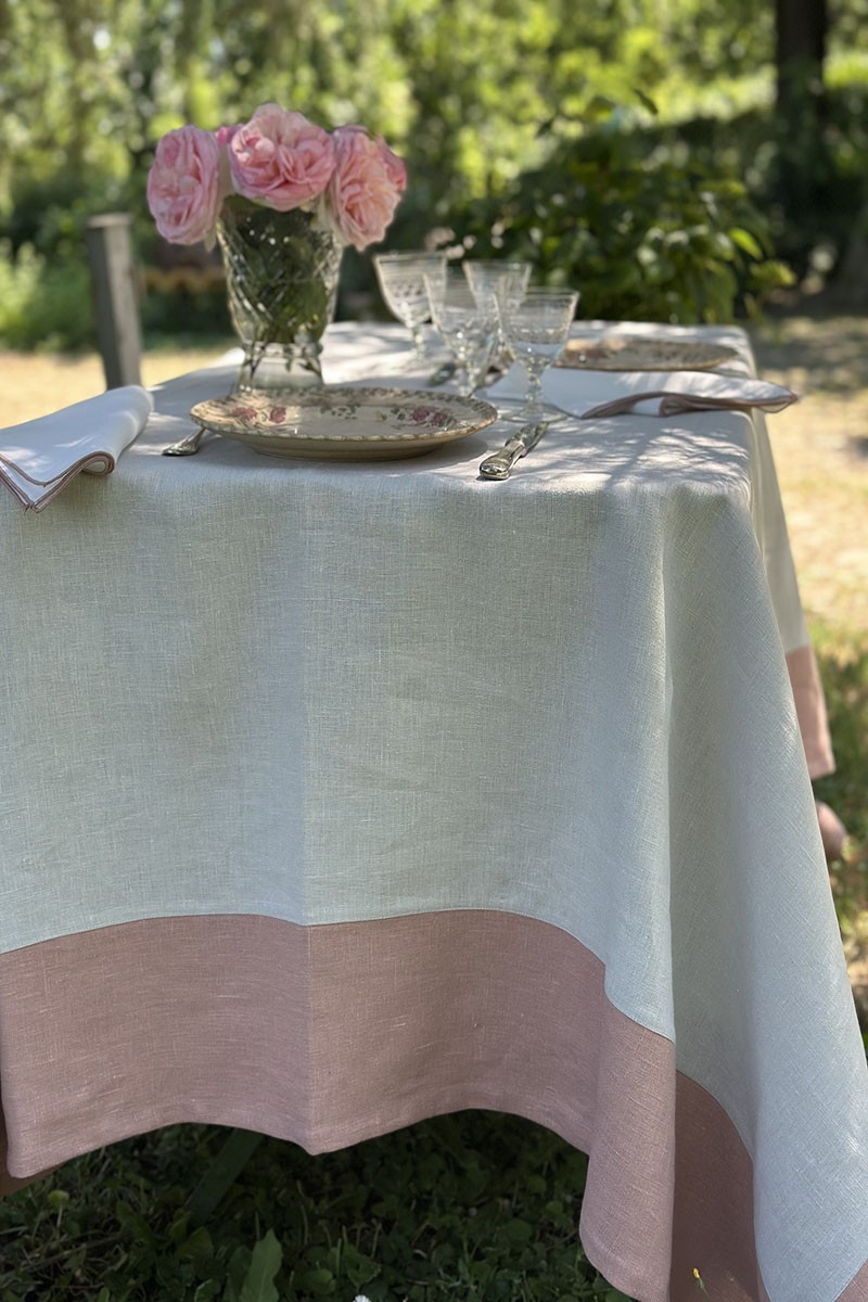 Nappe en lin Bauhaus enduit