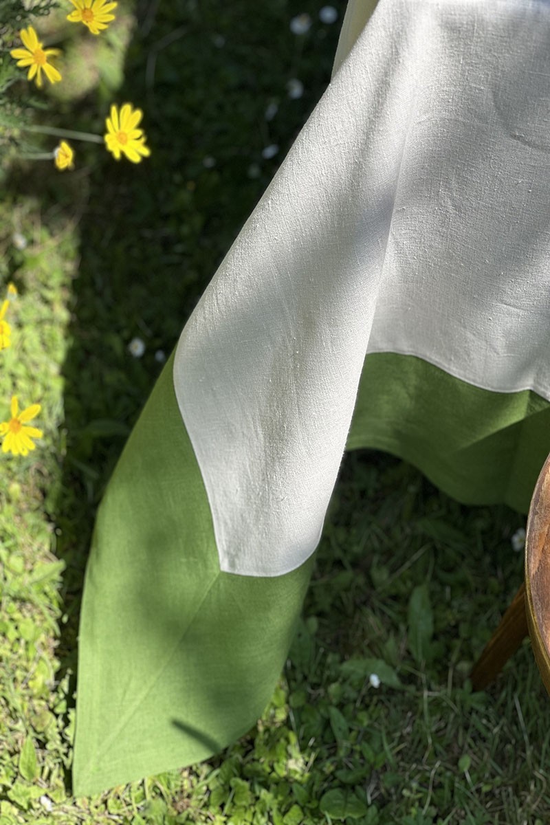 Nappe en lin Bauhaus enduit