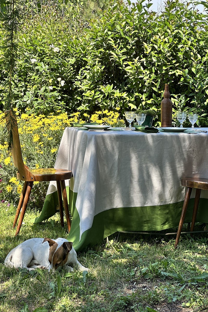 Nappe en lin Bauhaus enduit