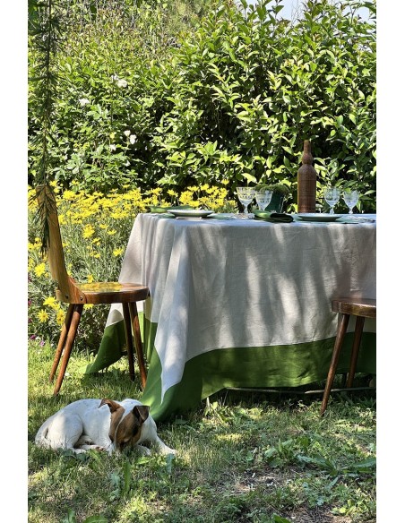 Nappe en lin Bauhaus enduit