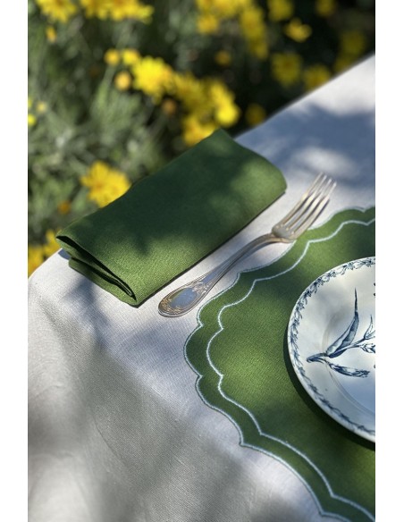 Nappe en lin Bauhaus enduit