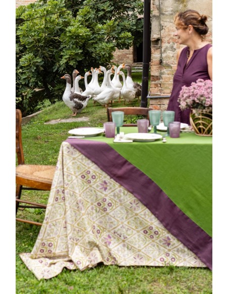 Nappe en lin Bauhaus enduit