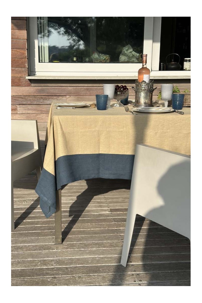 Nappe en lin Bauhaus enduit