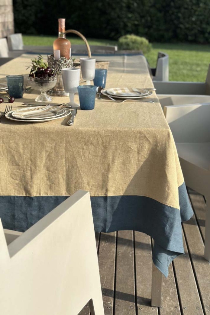 Tovaglia Bauhaus in Lino Antimacchia + 2
