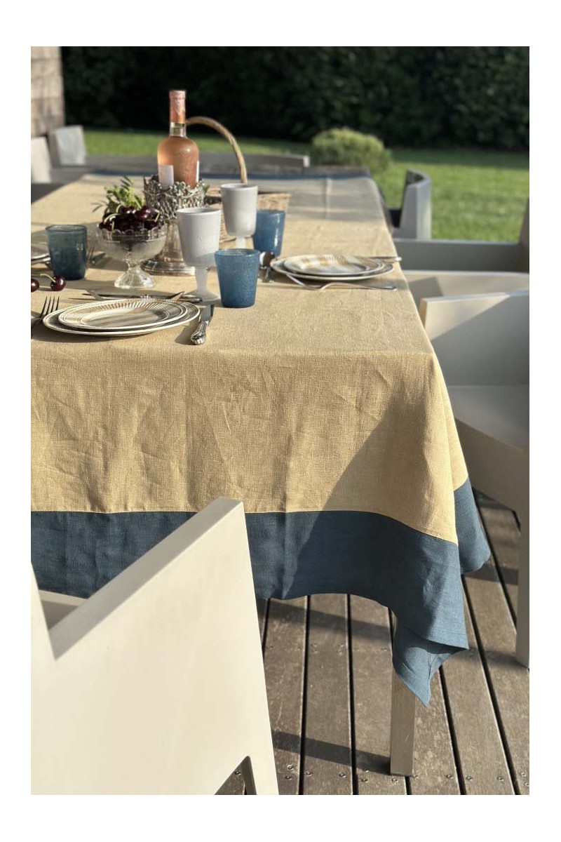 Nappe en lin Bauhaus enduit