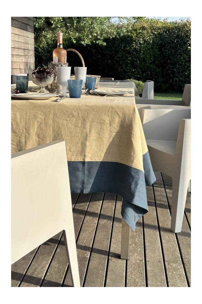 Nappe en lin Bauhaus enduit