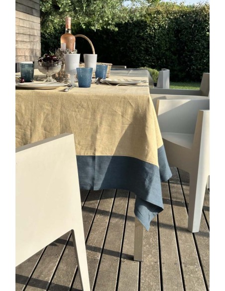 Nappe en lin Bauhaus enduit