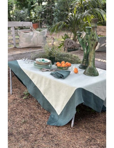 Nappe en lin Bauhaus enduit