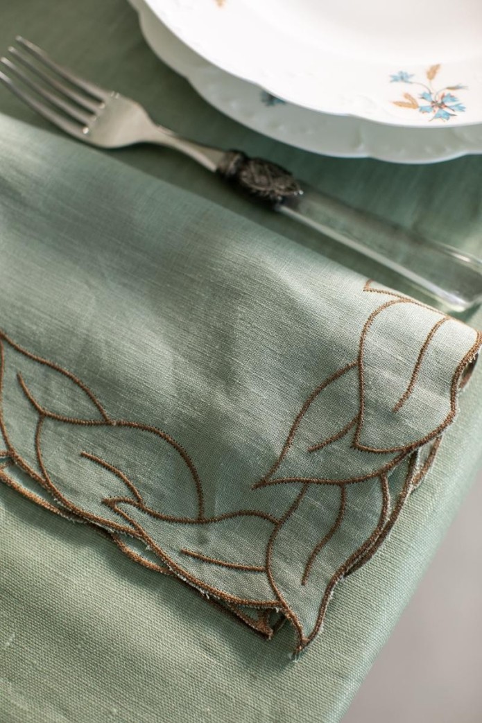 Serviette de table en lin de Venise 2