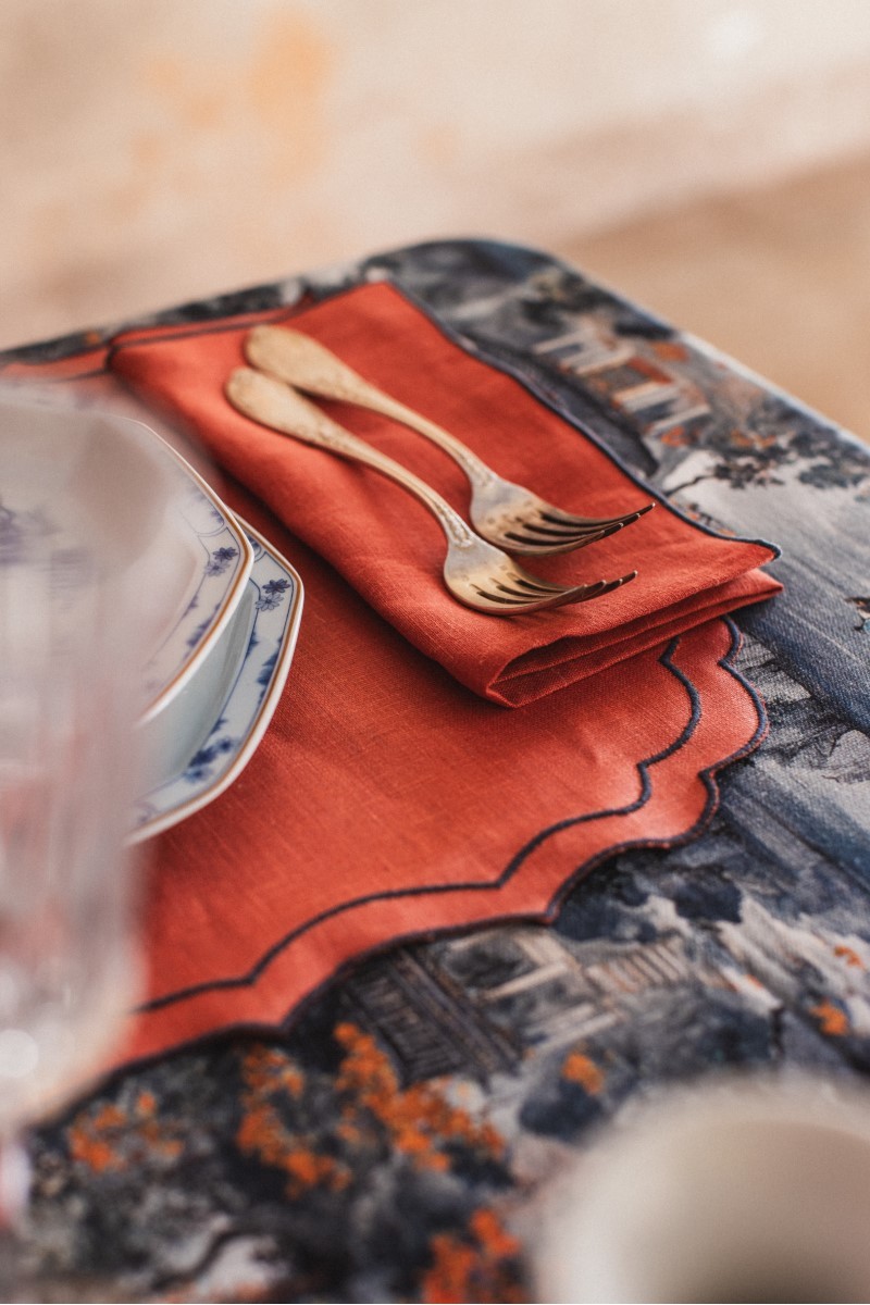 Set de table Firenze en lin enduit