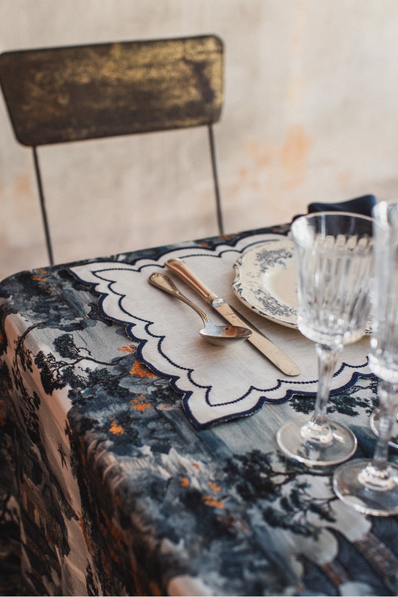 Set de table Letizia en lin enduit