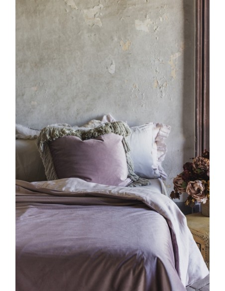 Copriletto Pure in Velluto/Lino