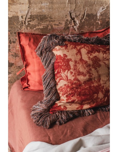 Taie d'oreiller en lin viscose Ludo