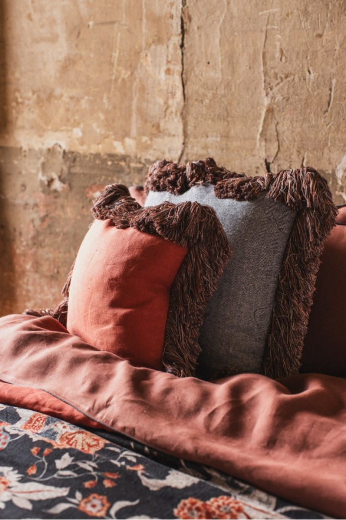 Taie d'oreiller en lin Ludo 2