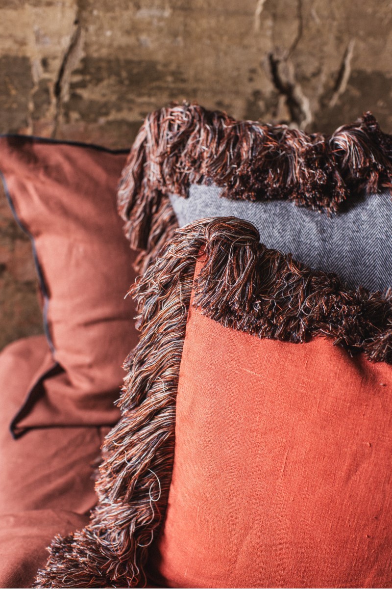 Taie d'oreiller en lin Ludo