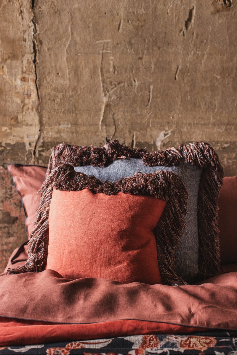 Taie d'oreiller en lin Ludo