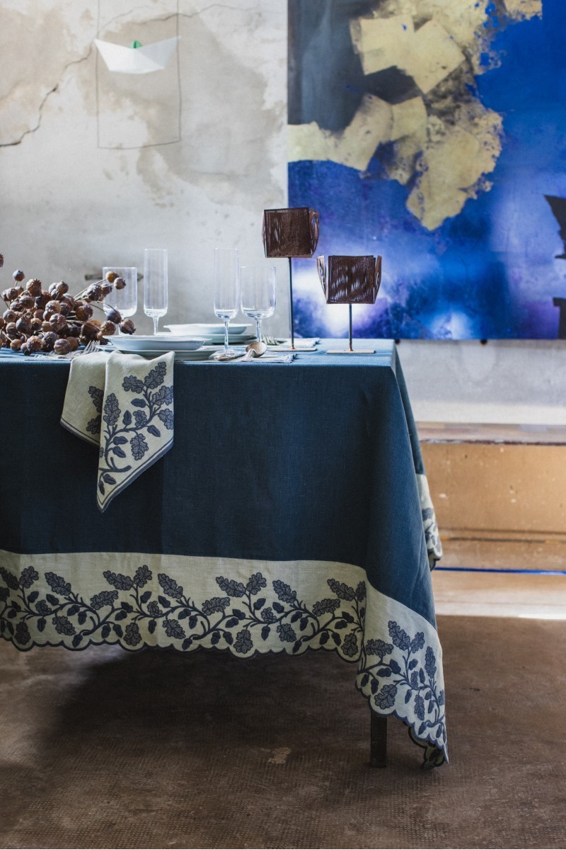 Nappe Quercia en lin anti-taches