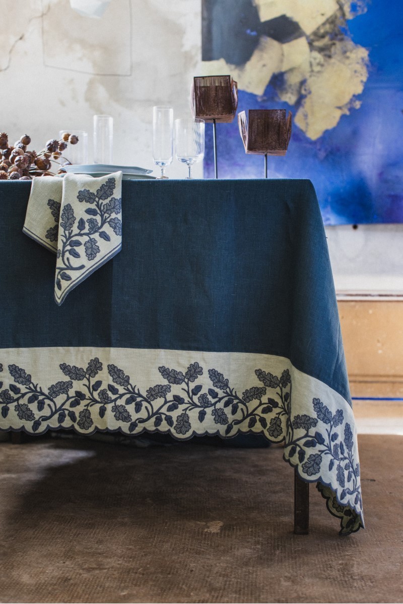 Nappe Quercia en lin anti-taches