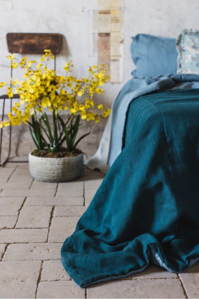 Couvre-lit réversible Pure, lin