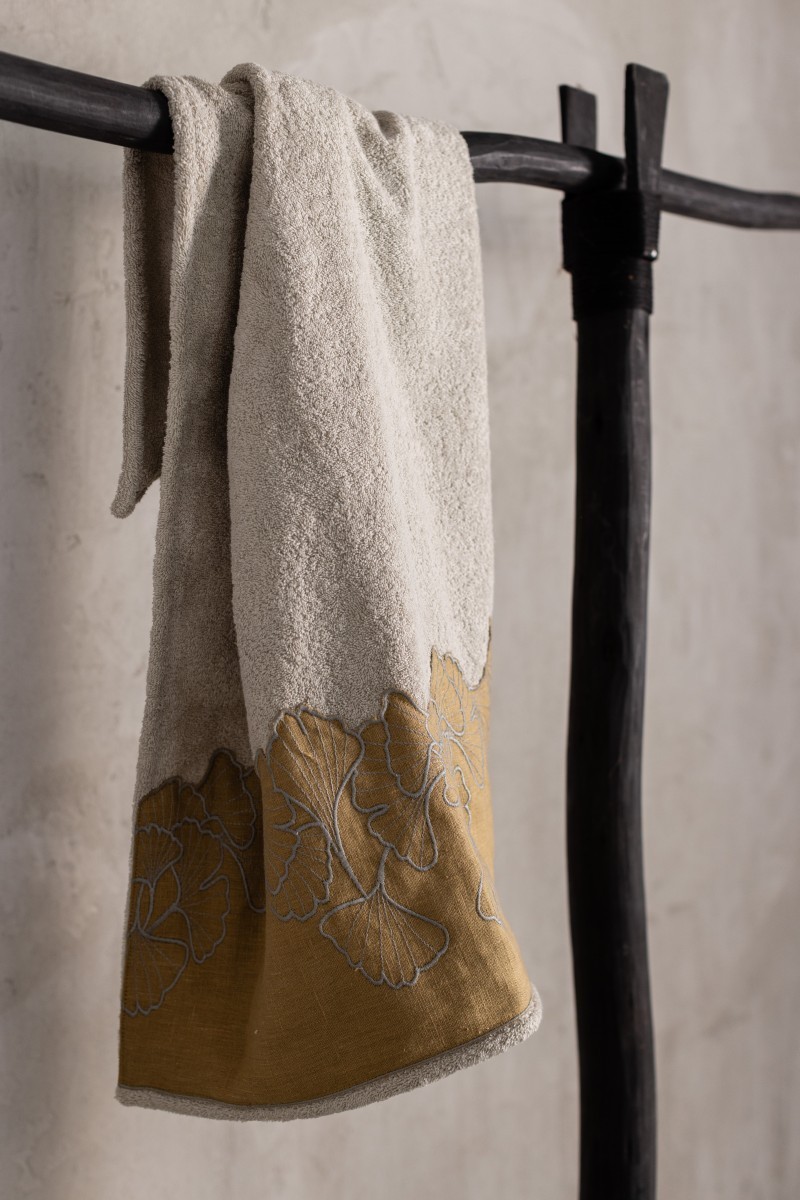 Serviette Ginkgo en coton