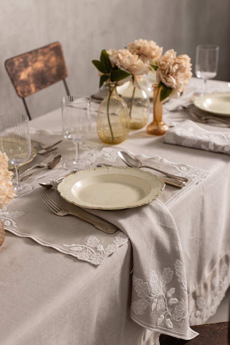 Nappe Quercia en lin anti-taches