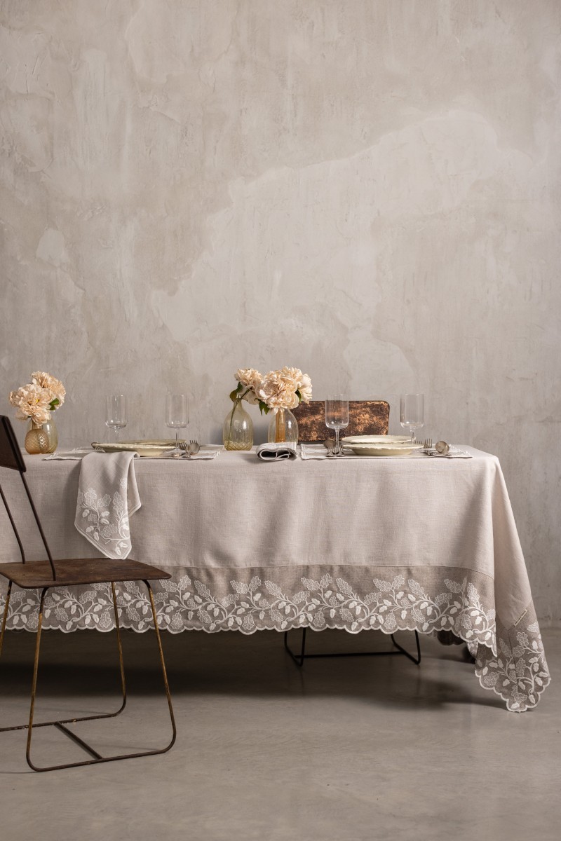 Nappe Quercia en lin anti-taches