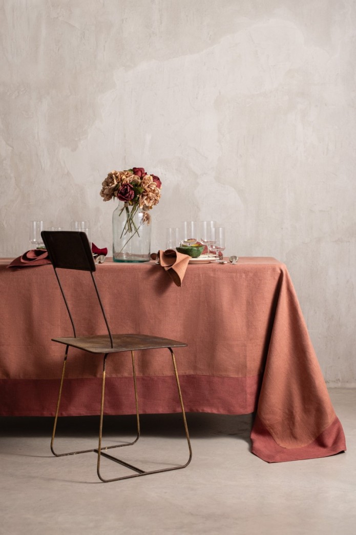 Nappe en lin Bauhaus enduit