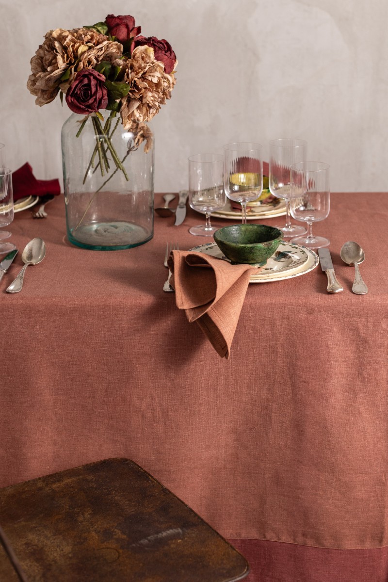 Nappe en lin Bauhaus enduit