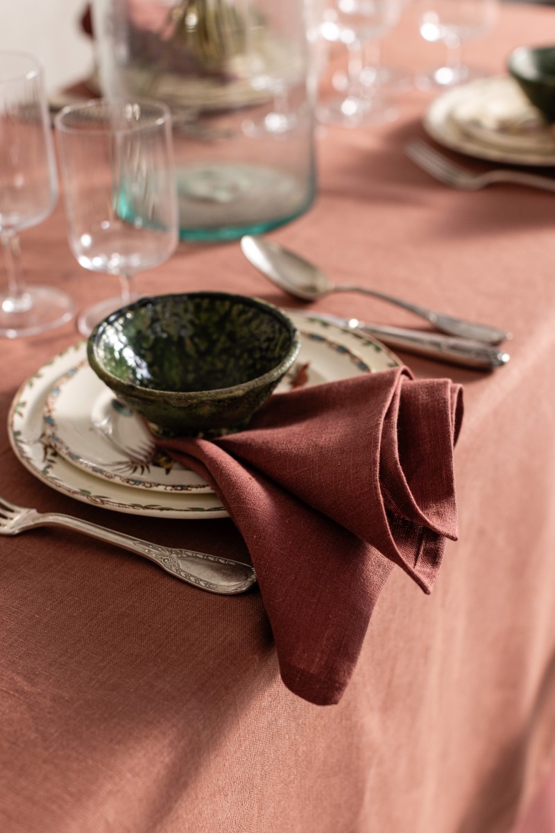 Nappe en lin Bauhaus enduit