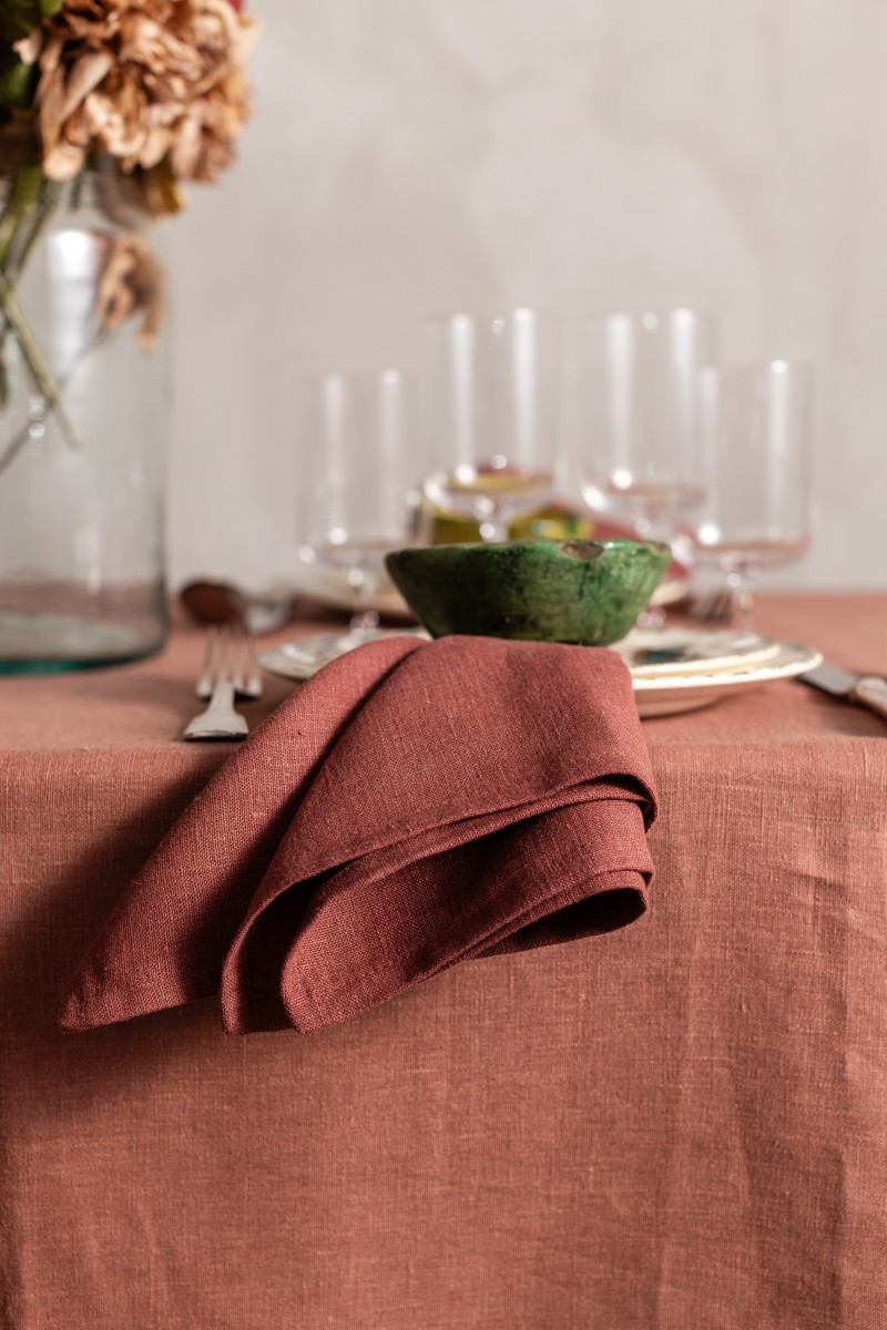 Nappe en lin Bauhaus enduit