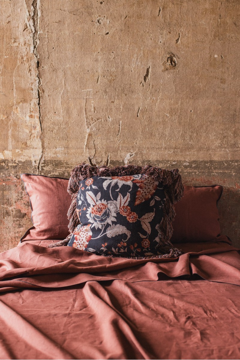 Taie d'oreiller en lin viscose Ludo