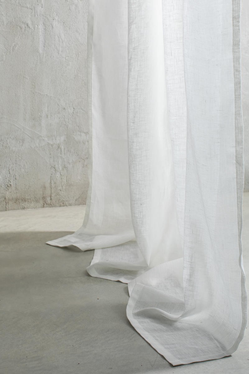Rideau de gaze en pur lin