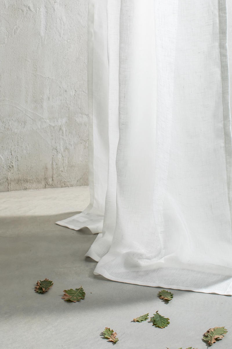 Rideau de gaze en pur lin