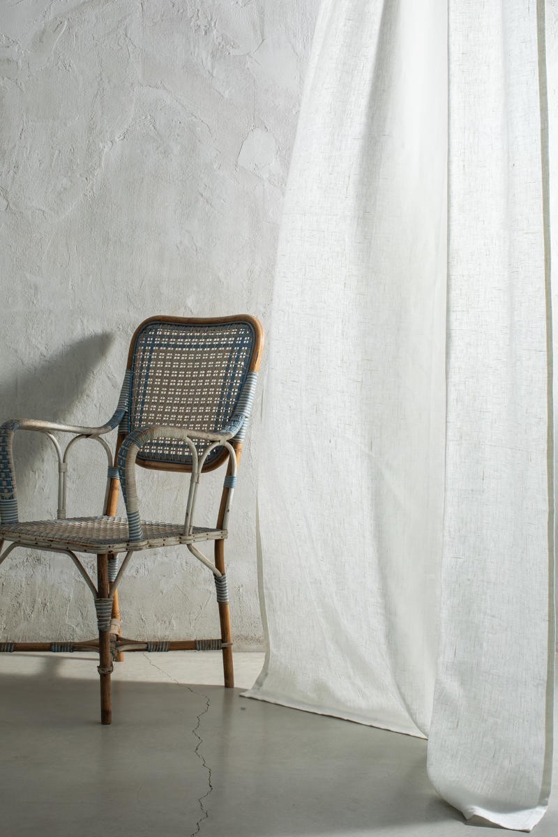 Rideau de gaze en pur lin